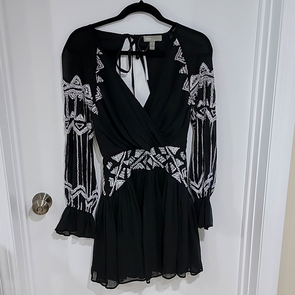 Black and White Beaded dress